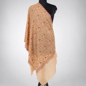 Floral Sozni Shawl (Peach)