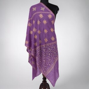 Booti Embroidered Shawl (Purple)