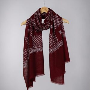Embroidered Stole (Maroon)