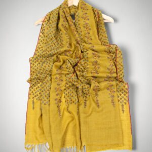 Embroidered Stole (Mustard)